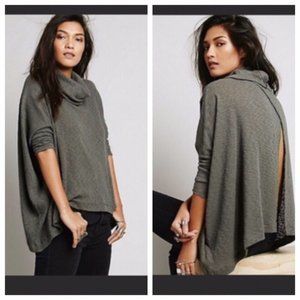 FP BEACH World Traveler Open Back CowlNeck Sweater